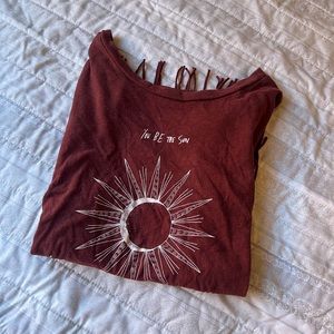 Burgundy indie tee